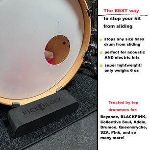 KickBlock™ - World's Best Bass Drum Stabilizer (Stealth Black Edition)