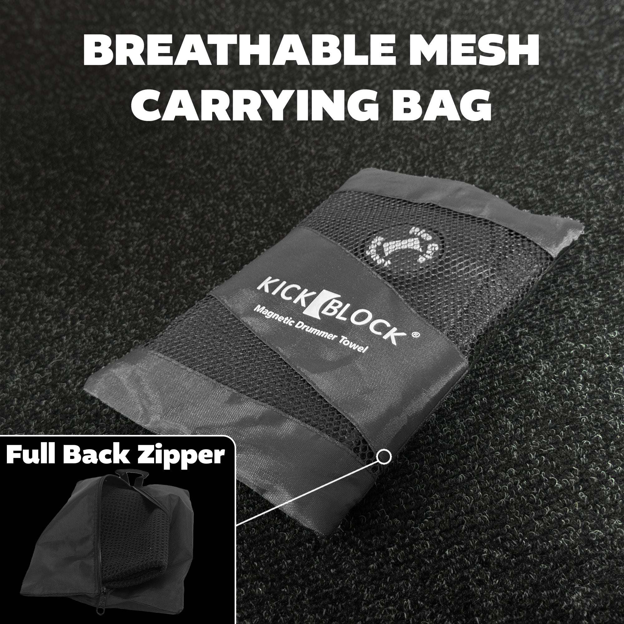 RimGrip Drum Towel - Magnetic Drummer Towel