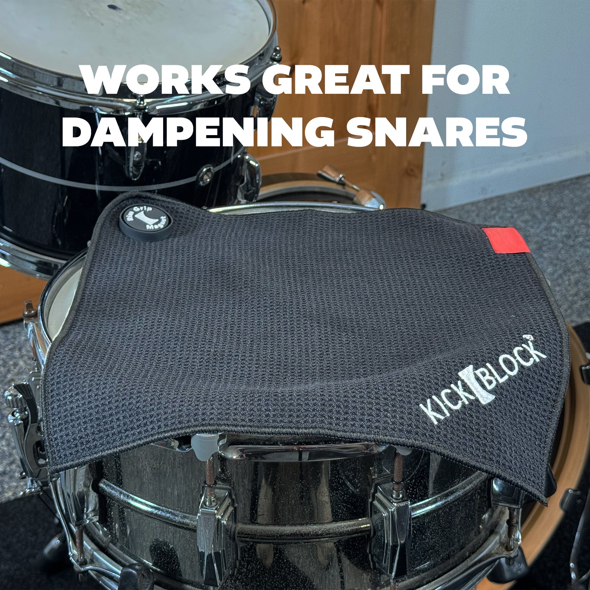 RimGrip Drum Towel - Magnetic Drummer Towel