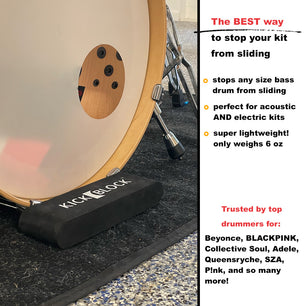 KickBlock™ - World's Best Bass Drum Stabilizer (Stage Black)