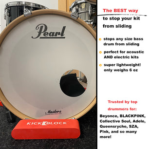 KickBlock™ - World's Best Bass Drum Stabilizer (Brick Red)