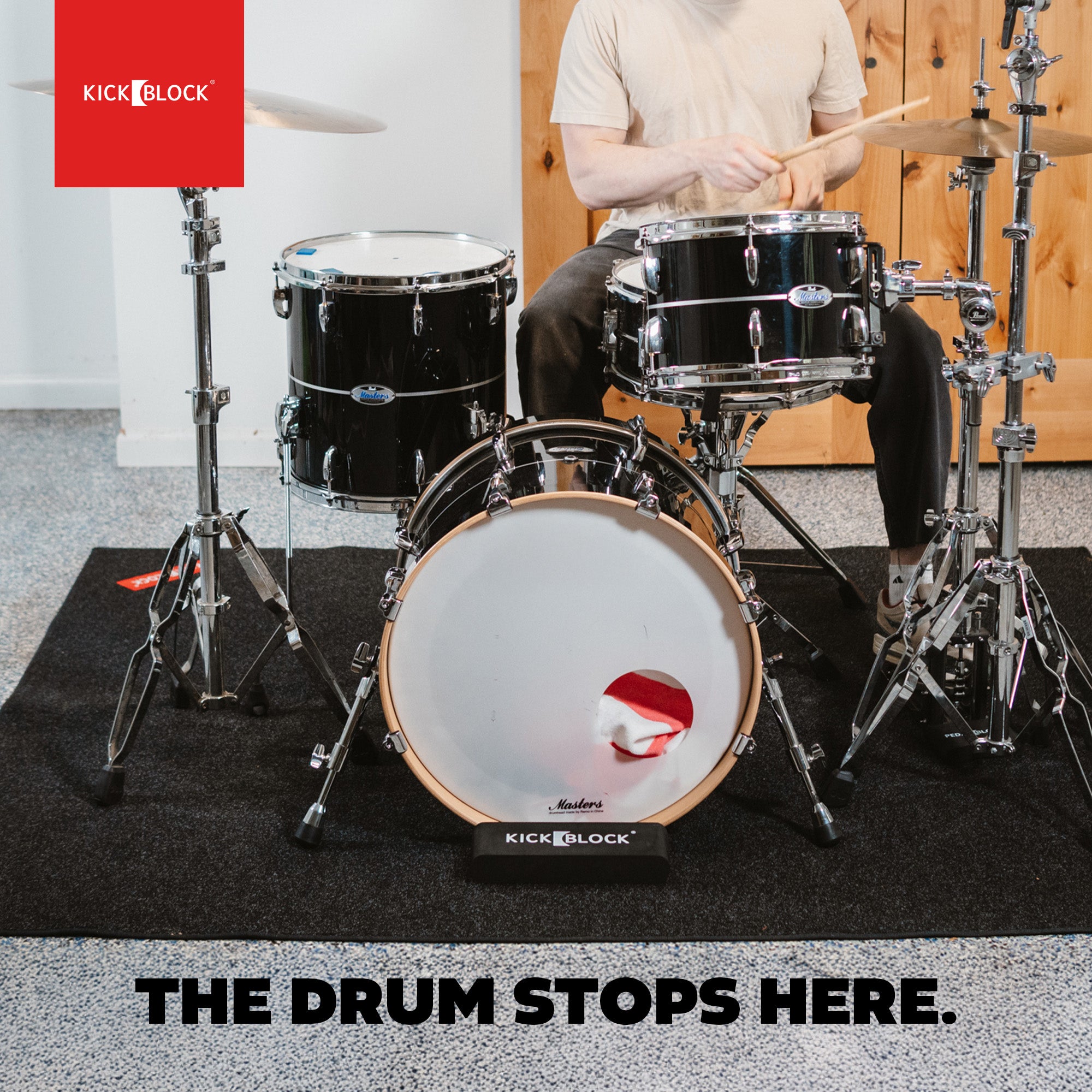 Kick Block Standard Drum Rug + KickBlock LP – KickBlock Products