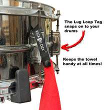 Load image into Gallery viewer, KickBlock Drummer Towel - Microfiber Towel for drummers
