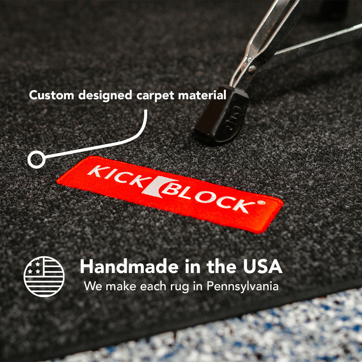 KickBlock Deluxe Drum Rug with Gig Bag - The Ultimate Drumming Surface
