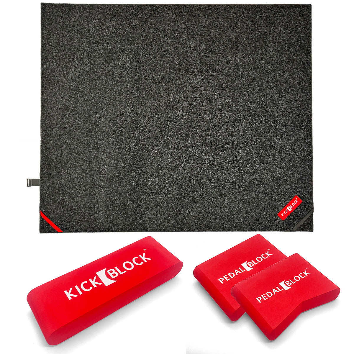 The Ultimate KickBlock Bundle - Deluxe Drum Rug + KickBlock + 2