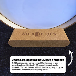 KickBlock™ - World's Best Bass Drum Stabilizer (Natural Cork)