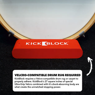 KickBlock™ - World's Best Bass Drum Stabilizer (Brick Red)