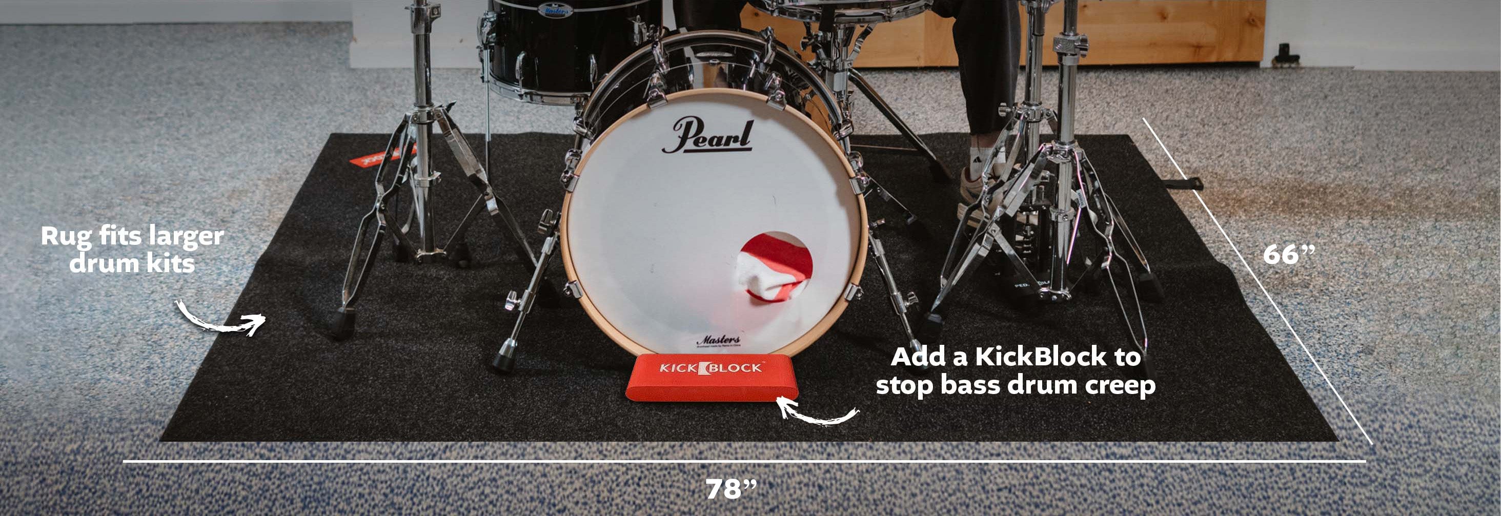 Deluxe Drum Rug + KickBlock LP – KickBlock Products