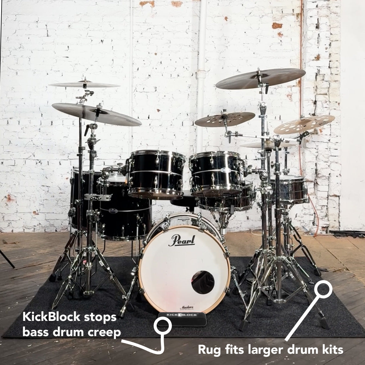 The Ultimate KickBlock Bundle - Deluxe Drum Rug + KickBlock + 2 PedalBlocks