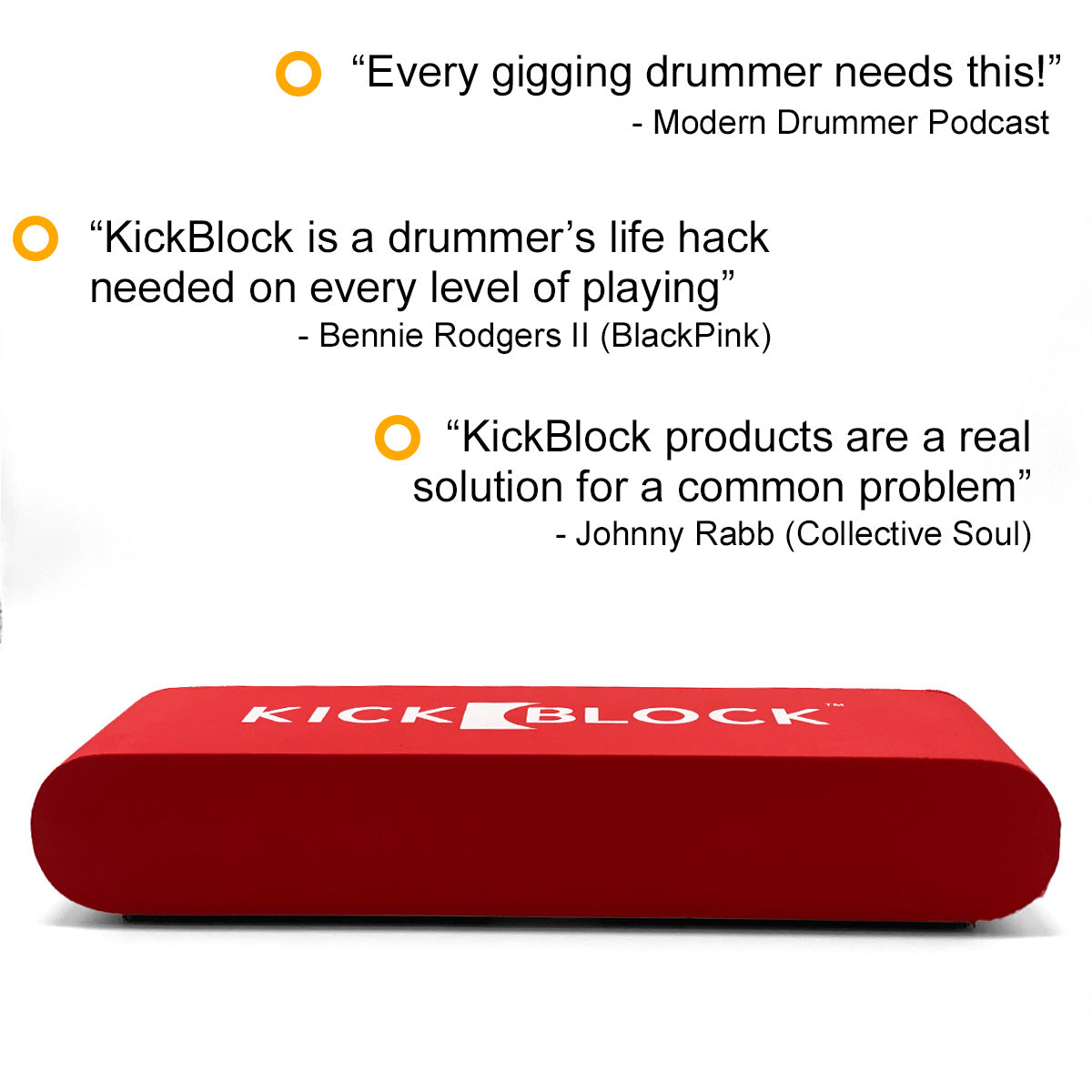 KickBlock™ - World's Best Bass Drum Stabilizer (Brick Red)